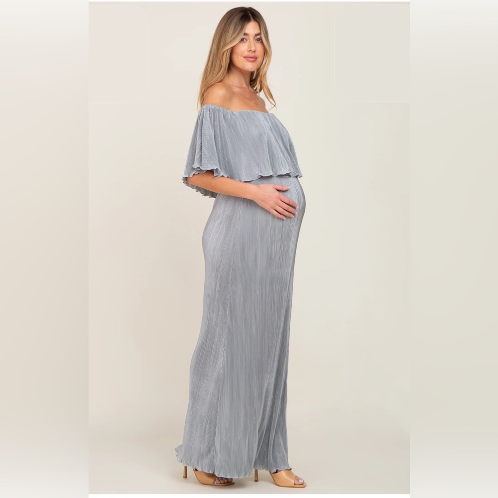 Pinkblush Pleated Maternity Dress